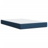 Boxspringbett mit Matratze Blau 120x200 cm Stoff