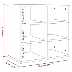 Schuhregale 2 Stk. Grau Sonoma 52,5x30x50 cm