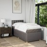 Boxspringbett mit Matratze Taupe 100x200 cm Stoff