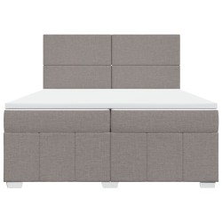 Boxspringbett mit Matratze Taupe 200x200 cm Stoff