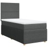 Boxspringbett mit Matratze Dunkelgrau 90x200 cm Stoff