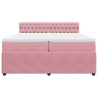 Boxspringbett mit Matratze Rosa 200x200 cm Samt