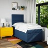 Boxspringbett mit Matratze Blau 80x200 cm Stoff