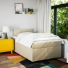 Boxspringbett mit Matratze Creme 120x190 cm Stoff