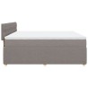 Boxspringbett mit Matratze Taupe 180x200 cm Stoff