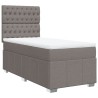 Boxspringbett mit Matratze Taupe 100x200 cm Stoff