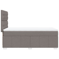 Boxspringbett mit Matratze Taupe 100x200 cm Stoff