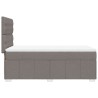 Boxspringbett mit Matratze Taupe 100x200 cm Stoff