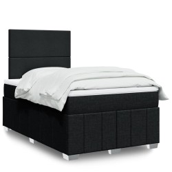 Boxspringbett mit Matratze Schwarz 120x190 cm Stoff