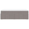 Boxspringbett mit Matratze Taupe 90x200 cm Stoff