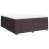 Boxspringbett mit Matratze Dunkelbraun 200x200 cm Stoff