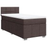 Boxspringbett mit Matratze Dunkelbraun 80x200 cm Stoff