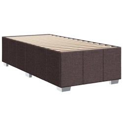 Boxspringbett mit Matratze Dunkelbraun 80x200 cm Stoff