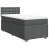 Boxspringbett mit Matratze Dunkelgrau 100x200 cm Stoff