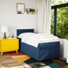 Boxspringbett mit Matratze Blau 100x200 cm Stoff