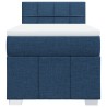 Boxspringbett mit Matratze Blau 100x200 cm Stoff