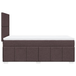 Boxspringbett mit Matratze Dunkelbraun 90x190 cm Stoff