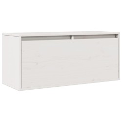 Wandschrank Weiß 80x30x35 cm Massivholz Kiefer