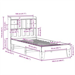 Massivholzbett ohne Matratze 100x200 cm Kiefernholz