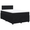 Boxspringbett mit Matratze Schwarz 120x200 cm Samt