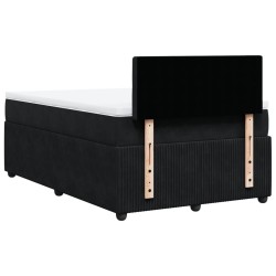 Boxspringbett mit Matratze Schwarz 120x200 cm Samt