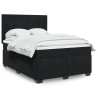 Boxspringbett mit Matratze Schwarz 140x200 cm Samt