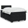 Boxspringbett mit Matratze Schwarz 120x190 cm Samt