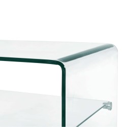 Couchtisch Transparent 50×45×33 cm Hartglas