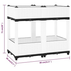 Hochbeet 80x40x71 cm Polypropylen