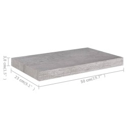 Schweberegale 4 Stk. Betongrau 50x23x3,8 cm MDF