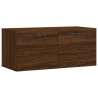 Wandschrank Braun Eichen-Optik 80x36,5x35 cm Holzwerkstoff