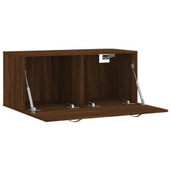 Wandschrank Braun Eichen-Optik 80x36,5x35 cm Holzwerkstoff