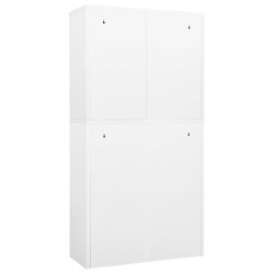 Büroschrank Weiß 90x40x180 cm Stahl