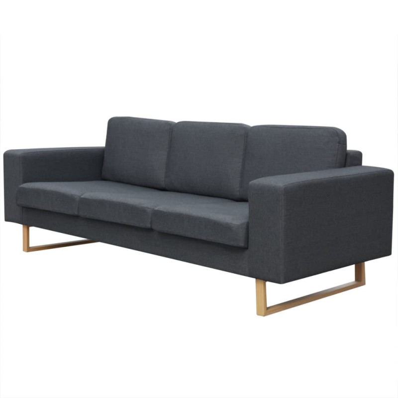 3-Sitzer Sofa Stoff Dunkelgrau