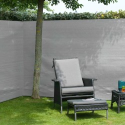 Nature Garten-Sichtschutz Zaunblende PE 1,2×5 m Grau