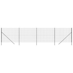 Maschendrahtzaun Anthrazit 2,2x10 m Verzinkter Stahl