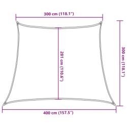 Sonnensegel 160 g/m² Schwarz 3/4x3 m HDPE