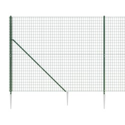 Maschendrahtzaun mit Bodenhülsen Grün 2x10 m