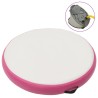 Aufblasbare Gymnastikmatte mit Pumpe 100x100x15 cm PVC Rosa