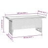 Gartentisch Schwarz 100x50x43/63 cm Akazienholz & Poly Rattan