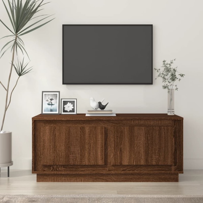 Couchtisch Braun Eichen-Optik 102x50x44 cm Holzwerkstoff