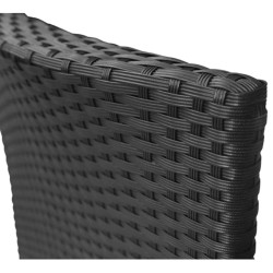 Gartenstühle 2 Stk. Poly Rattan Schwarz