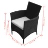 Gartenstühle 2 Stk. Poly Rattan Schwarz