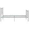 Bett Grau Metall 100x200 cm