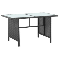 5-tlg. Garten-Lounge-Set mit Auflagen Poly Rattan Schwarz