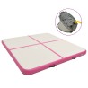 Aufblasbare Gymnastikmatte mit Pumpe 200x200x15 cm PVC Rosa