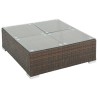 7-tlg. Garten-Lounge-Set mit Auflagen Poly Rattan Braun