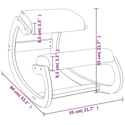 Kniestuhl Braun 55x84x55 cm Birkensperrholz