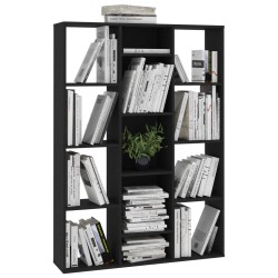 Raumteiler/Bücherregal Schwarz 100x24x140 cm Holzwerkstoff