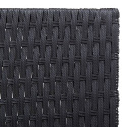 Sonnenliegen 2 Stk. Schwarz Braun Poly Rattan Massivholz Akazie